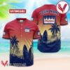 Personalized Hamm's Beer Palm Tree Surfboard Baseball Jersey, Perfect Gifts For Fans - Vesles2014S