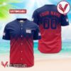 Personalized Hamm's Beer Red And Blue Halftone Baseball Jersey, Perfect Gifts For Fans - Vesles2014S