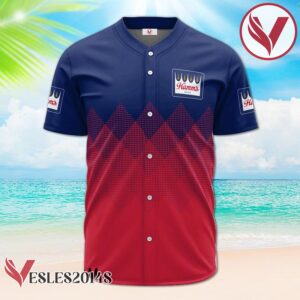 Personalized Hamm's Beer Red And Blue Halftone Baseball Jersey, Perfect Gifts For Fans - Vesles2014S 2