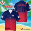 Personalized Hamm's Beer Red And Blue Halftone Hawaiian Shirt, Best Summer Gifts For Fans - Vesles2014S