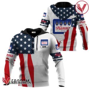 Personalized Hamm's Beer USA Flag Hoodie & Zip Hoodie - Vesles2014S