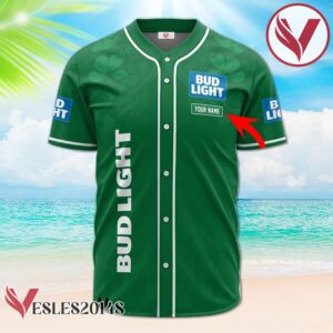 Personalized Happy St. Patrick's Day From Bud Light Baseball Jersey, Perfect Gifts For Fans - Vesles2014S 2