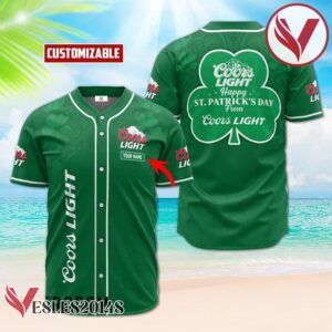 Personalized Happy St. Patrick's Day From Coors Light Baseball Jersey, Perfect Gifts For Fans - Vesles2014S