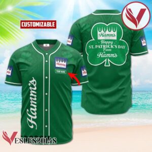 Personalized Happy St. Patrick's Day From Hamm's Beer Baseball Jersey, Perfect Gifts For Fans - Vesles2014S