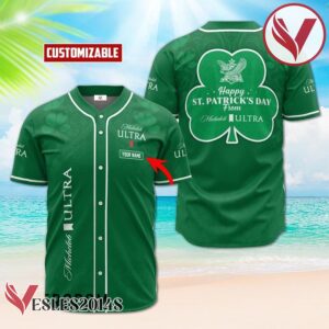 Personalized Happy St. Patrick's Day From Michelob ULTRA Baseball Jersey, Perfect Gifts For Fans - Vesles2014S