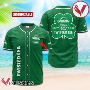 Personalized Happy St. Patrick's Day From Twisted Tea Baseball Jersey, Perfect Gifts For Fans - Vesles2014S