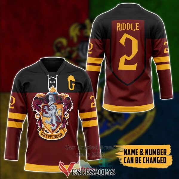 Personalized Harry Potter Gryffindor Hockey Jersey, Trending Gifts For Fans - Vesles2014s 3
