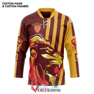 Personalized Harry Potter Gryffindor Lion Quidditch Team Hockey Jersey, Trending Gifts For Fans - Vesles2014s