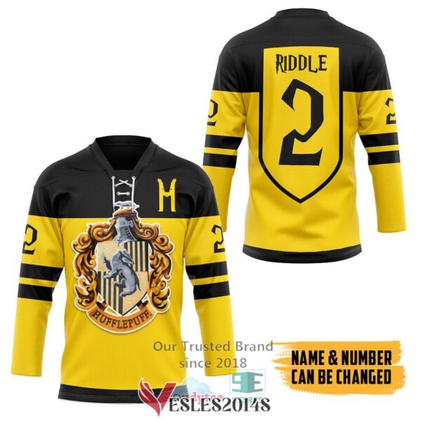 Personalized Harry Potter H For Hufflepuff Hockey Jersey, Trending Gifts For Fans - Vesles2014s 2