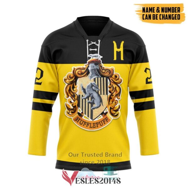 Personalized Harry Potter H For Hufflepuff Hockey Jersey, Trending Gifts For Fans - Vesles2014s
