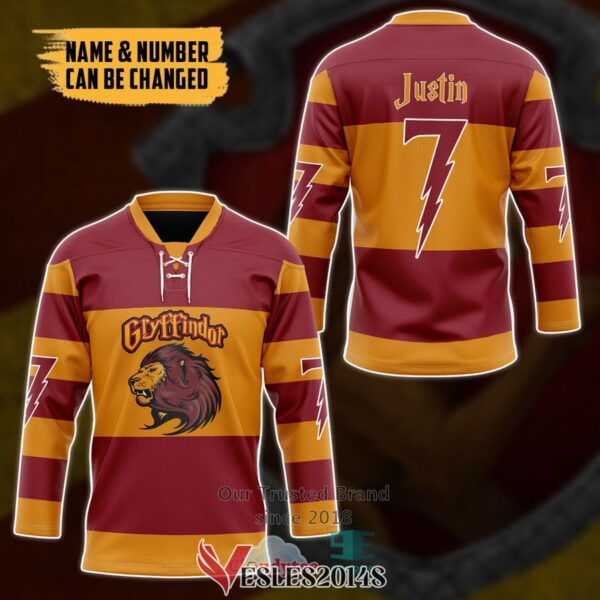 Personalized Harry Potter Hogwart Gryffindor Hockey Jersey, Trending Gifts For Fans - Vesles2014s 2