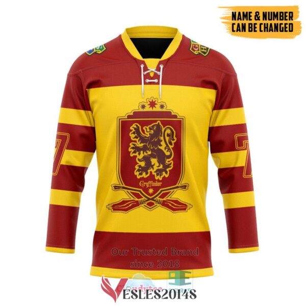 Personalized Harry Potter Hogwarts Gryffindor Hockey Jersey, Trending Gifts For Fans - Vesles2014s