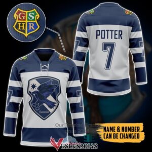 Personalized Harry Potter Hogwarts Ravenclaw Hockey Jersey, Trending Gifts For Fans - Vesles2014s 2