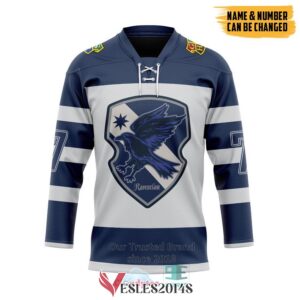 Personalized Harry Potter Hogwarts Ravenclaw Hockey Jersey, Trending Gifts For Fans - Vesles2014s