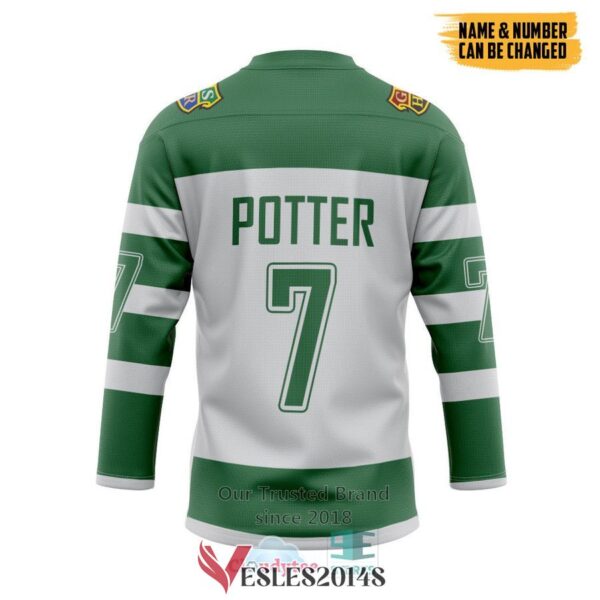Personalized Harry Potter Hogwarts Slytherin Hockey Jersey, Trending Gifts For Fans - Vesles2014s 1