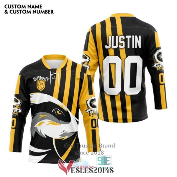 Personalized Harry Potter Hufflepuff Badgers Quidditch Team Hockey Jersey, Trending Gifts For Fans - Vesles2014s 2