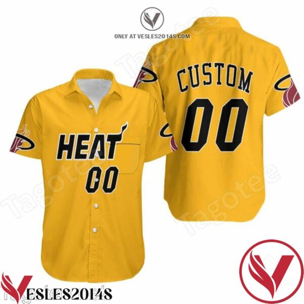 Personalized Heat 2020-21 Earned Edition Yellow Jersey Inspired Hawaiian Shirt, Unique Gifts For Friends - Vesles2014S 1