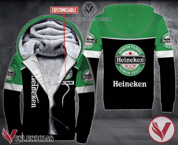 Personalized Heineken Uniform Fleece Hoodie, Unique Gifts For Employee - Vesles2014S 1