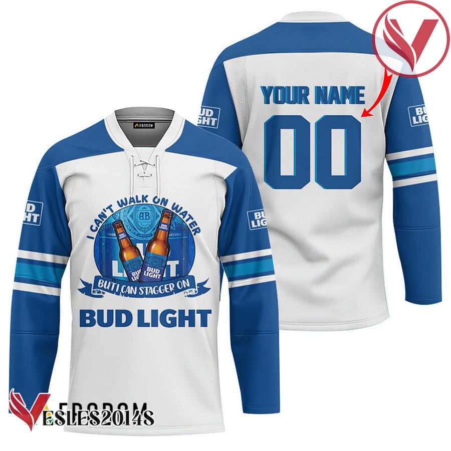 Personalized I Can Stagger On Bud Light Hockey Jersey - Vesles2014S