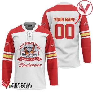 Personalized I Can Stagger On Budweiser Hockey Jersey - Vesles2014S