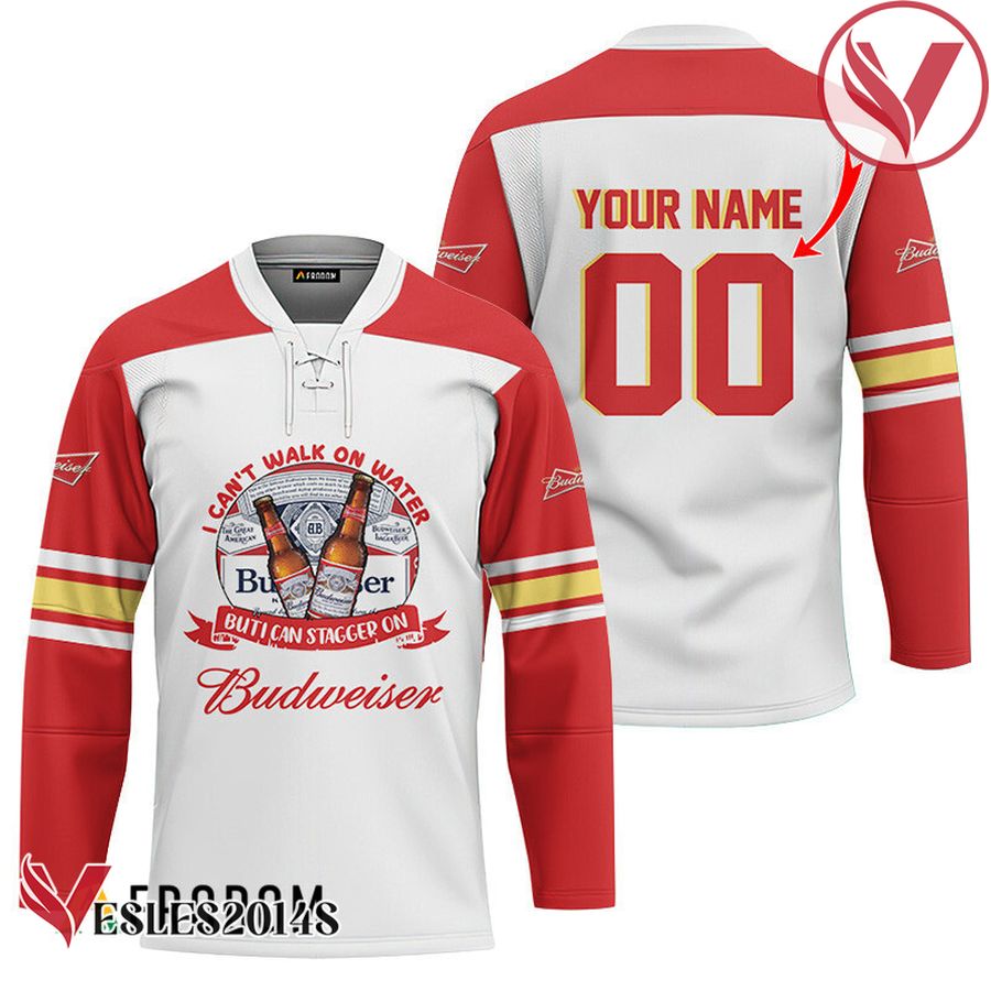Personalized I Can Stagger On Budweiser Hockey Jersey - Vesles2014S