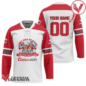 Personalized I Can Stagger On Coors Light Hockey Jersey - Vesles2014S