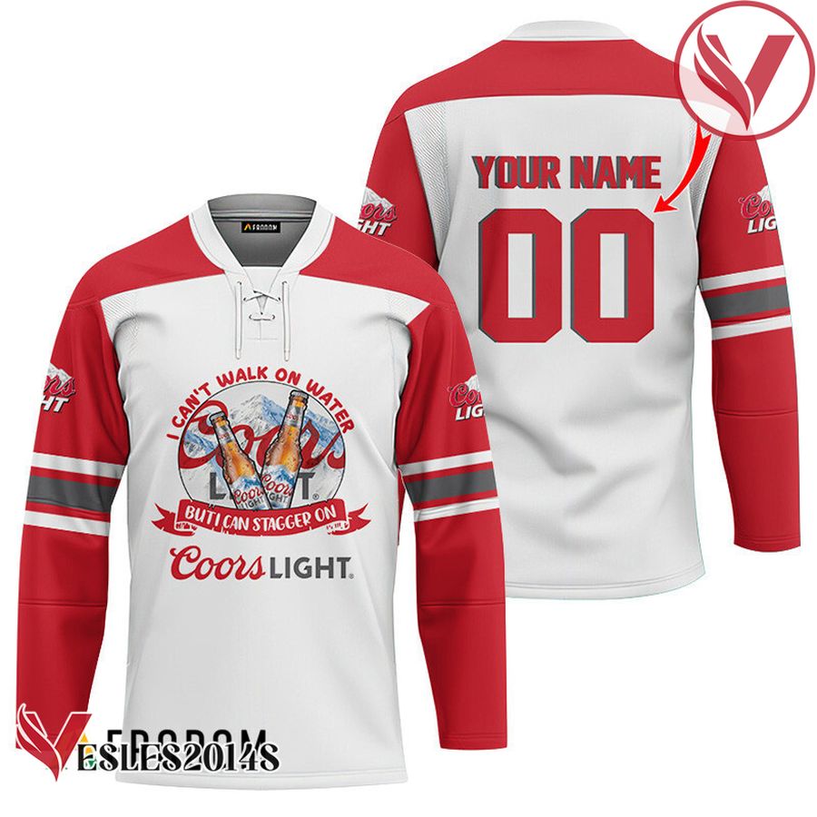 Personalized I Can Stagger On Coors Light Hockey Jersey - Vesles2014S