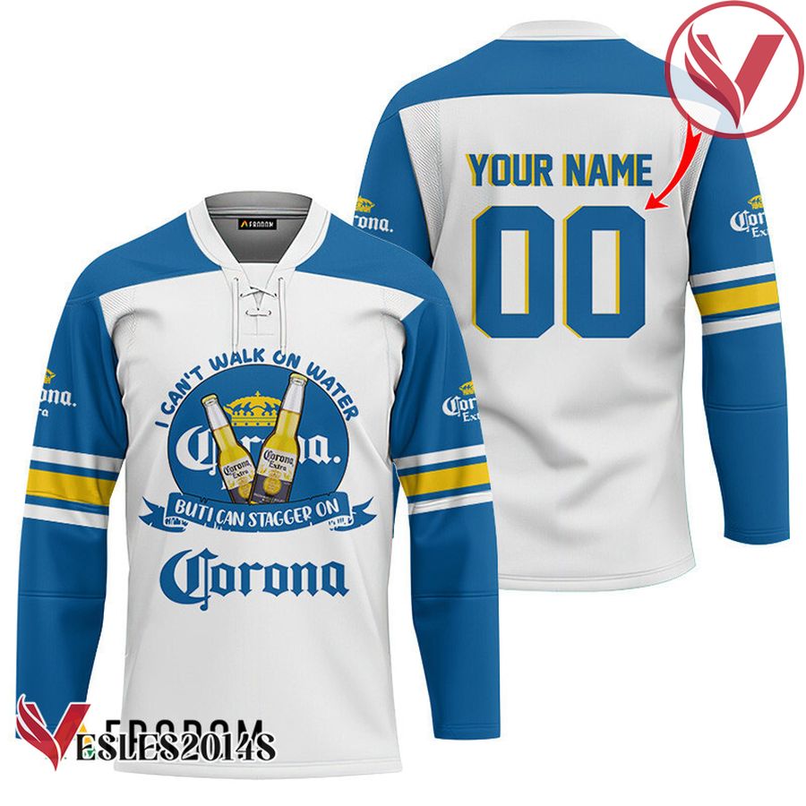 Personalized I Can Stagger On Corona Extra Hockey Jersey - Vesles2014S