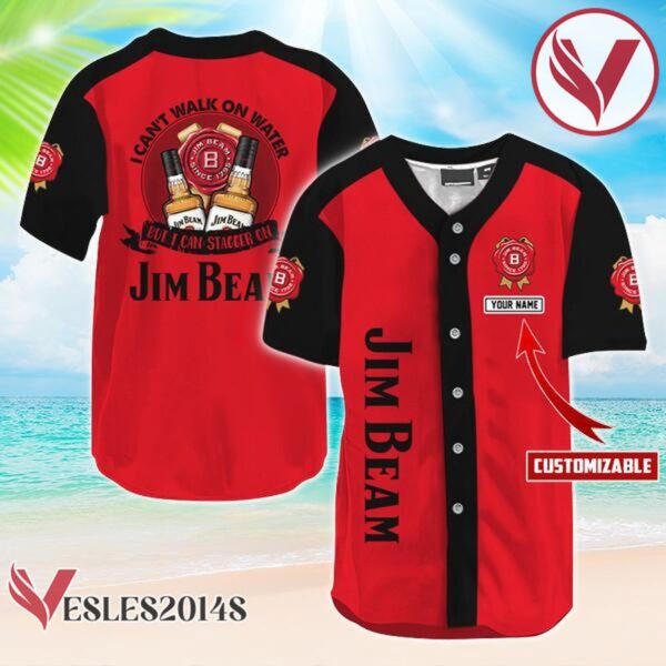 Personalized I Can Stagger On Jim Beam Baseball Jersey, Perfect Gifts For Fans - Vesles2014S