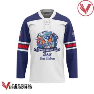 Personalized I Can Stagger On Pabst Blue Ribbon Hockey Jersey - Vesles2014S 1