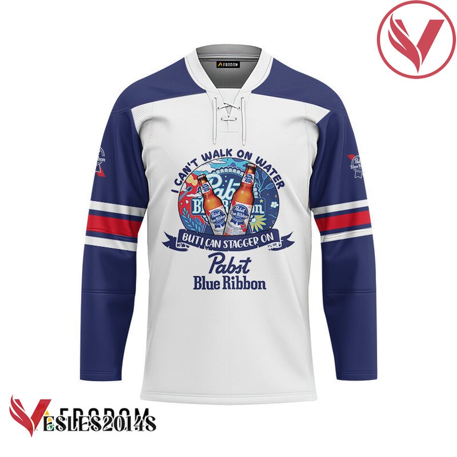 Personalized I Can Stagger On Pabst Blue Ribbon Hockey Jersey - Vesles2014S 1