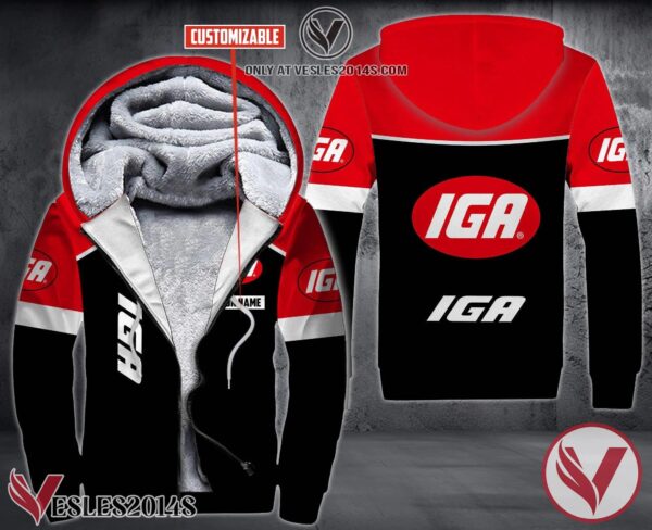 Personalized Iga Uniform Fleece Hoodie, Unique Gifts For Employee - Vesles2014S 1