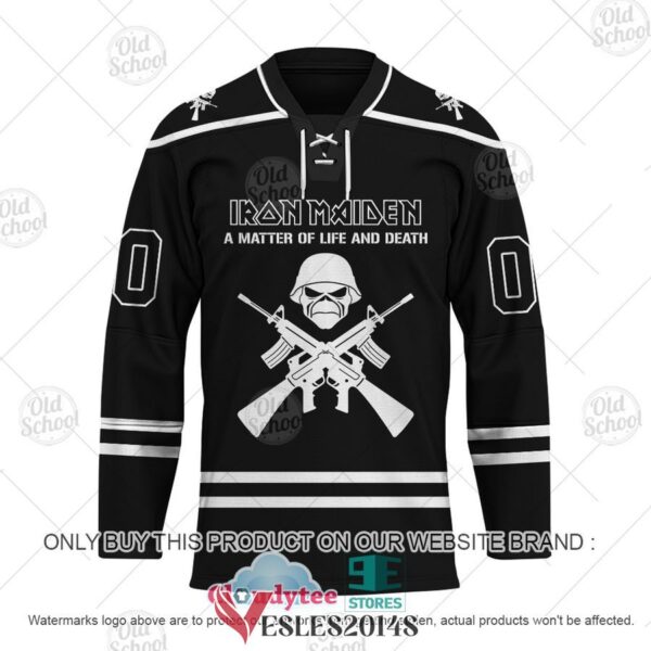 Personalized Iron Maiden A Matter of Life and Death Black Hockey Jersey, Trending Gifts For Fans - Vesles2014s 1