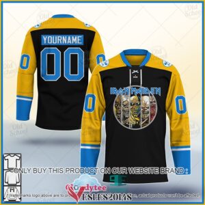 Personalized Iron Maiden The Evolution of Eddie Hockey Jersey, Trending Gifts For Fans - Vesles2014s