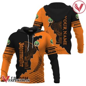 Personalized Jagermeister Black And Orange Cracking Hoodie & Zip Hoodie - Vesles2014S