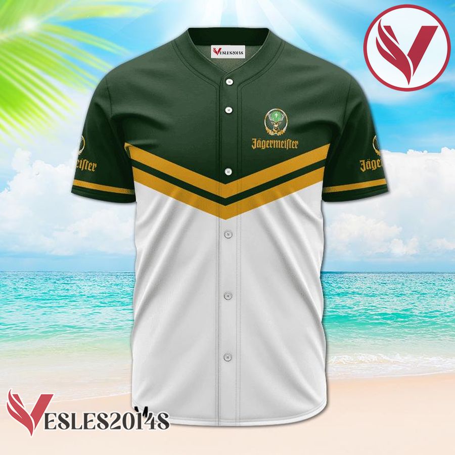 Personalized Jagermeister Green And White Baseball Jersey, Perfect Gifts For Fans - Vesles2014S 2