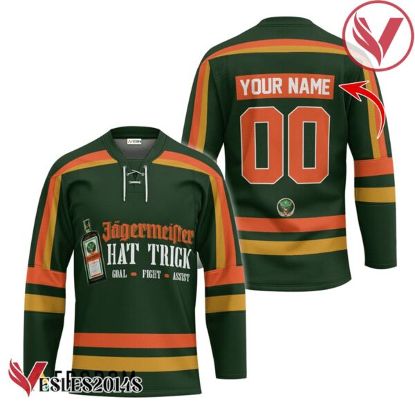 Personalized Jagermeister Hat Trick Hockey Jersey - Vesles2014S