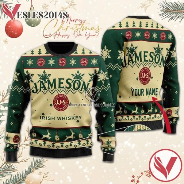 Personalized Jameson Christmas Ugly Sweater, Unique Winter Outfits For Fans - Vesles2014S  1