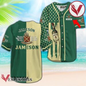 Personalized Jameson Irish Whiskey American Flag Baseball Jersey, Perfect Gifts For Fans - Vesles2014S
