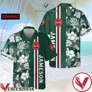 Personalized Jameson Irish Whiskey Hibiscus Hawaiian Shirt And Short, Unique Gifts For Friends - Vesles2014S 1