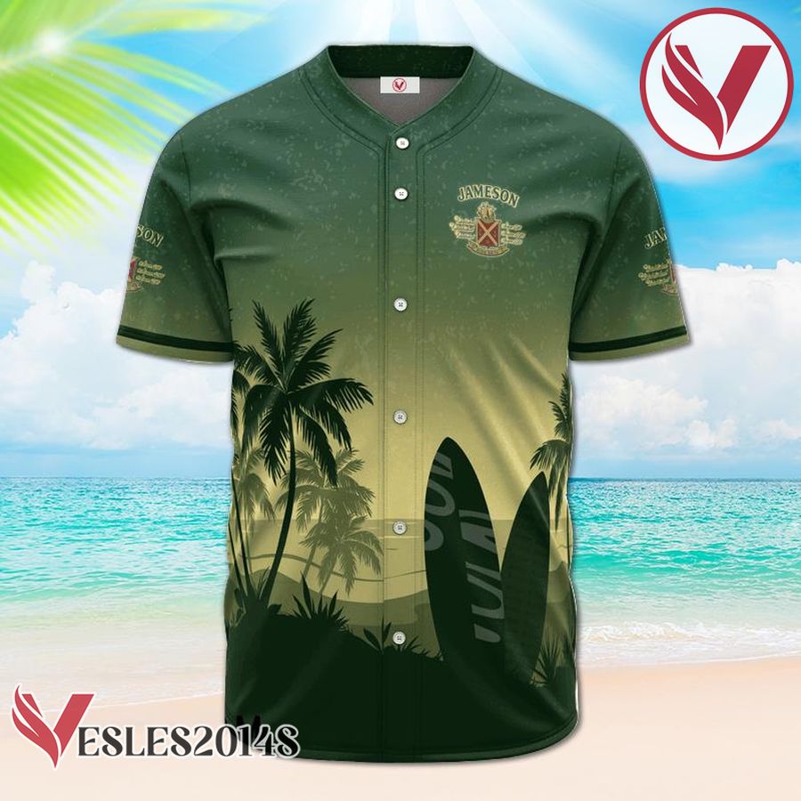 Personalized Jameson Palm Tree Surfboard Baseball Jersey, Perfect Gifts For Fans - Vesles2014S 2