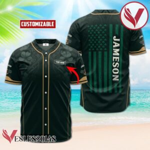 Personalized Jameson St. Patrick's Day American Flag Baseball Jersey, Perfect Gifts For Fans - Vesles2014S