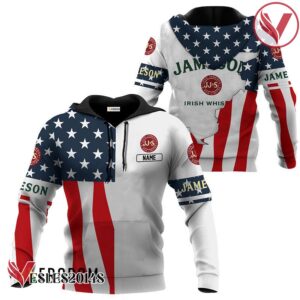 Personalized Jameson USA Flag Hoodie & Zip Hoodie - Vesles2014S