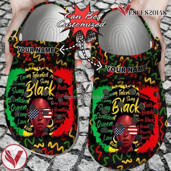 Personalized Juneteenth Black Girl American Clog Shoes, Unique Gift From  Vesles2014S