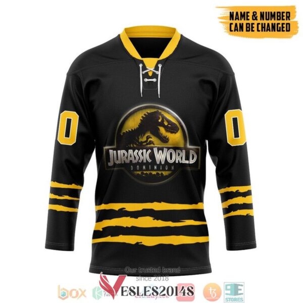 Personalized Jurassic World Dominion Hockey Jersey Shirt, Trending Gifts For Fans - Vesles2014s 1