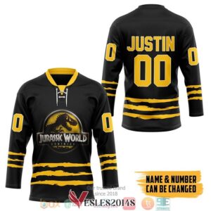Personalized Jurassic World Dominion Hockey Jersey Shirt, Trending Gifts For Fans - Vesles2014s