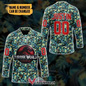 Personalized Jurassic World Hawaii Hockey Jersey, Trending Gifts For Fans - Vesles2014s 2