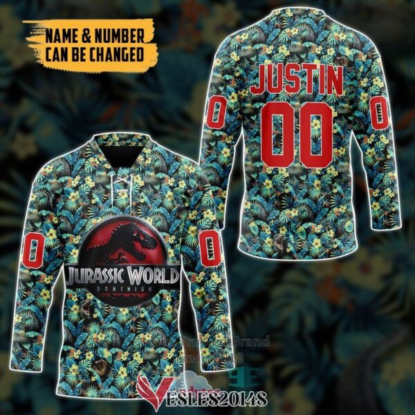 Personalized Jurassic World Hawaii Hockey Jersey, Trending Gifts For Fans - Vesles2014s 2