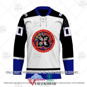 Personalized KISS Rock and Roll Over White Hockey Jersey, Trending Gifts For Fans - Vesles2014s 1