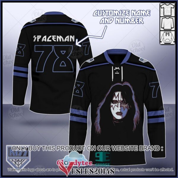 Personalized KISS The Solo Albums Spaceman Hockey Jersey, Trending Gifts For Fans - Vesles2014s